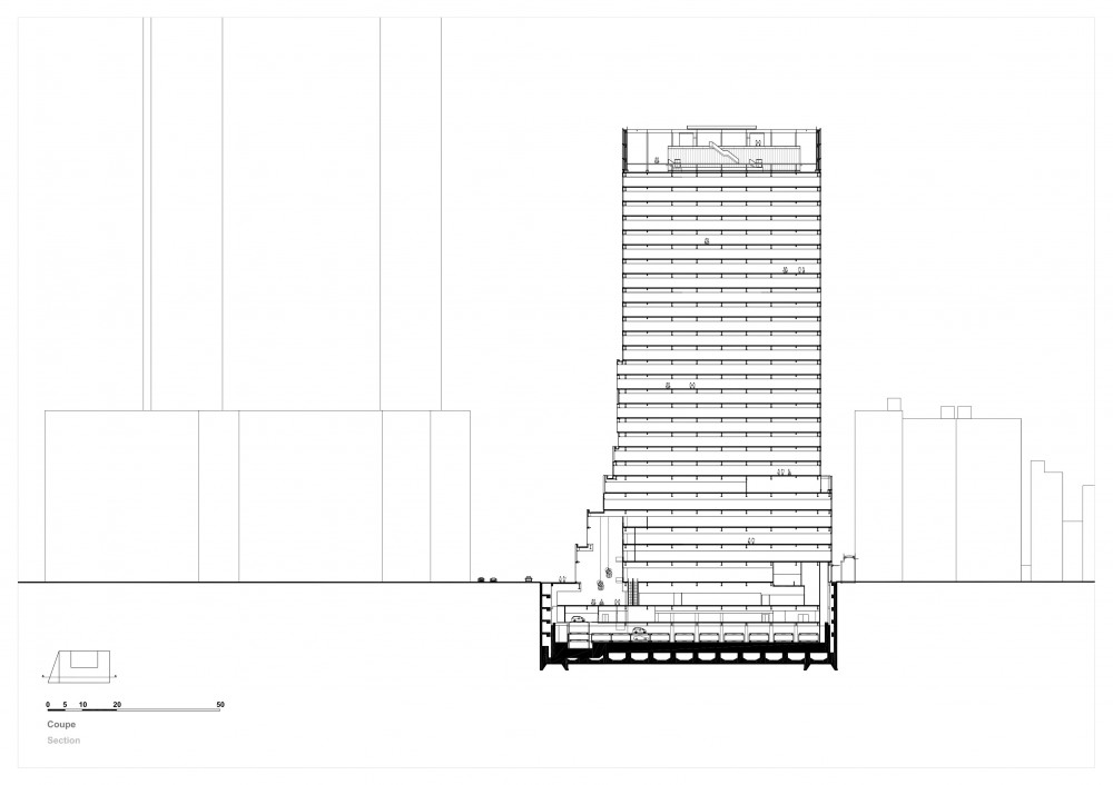 Fukoku Tower / Dominique Perrault