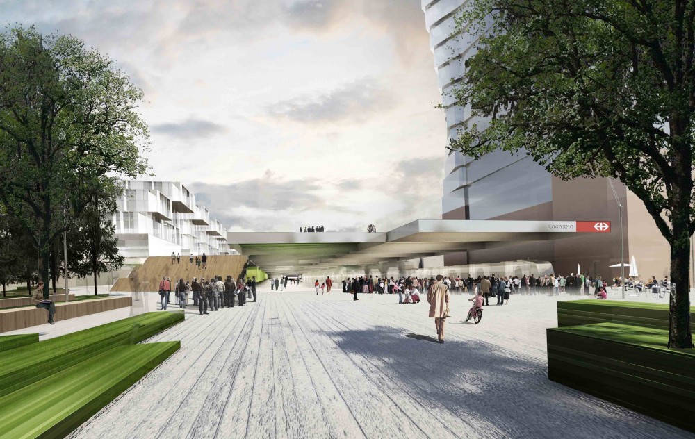 FFS Train Station District / Dominique Perrault Architecture