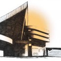 Gymnasium in Baghdad, Sketch by Le Corbusier. ©SketchPlanet
