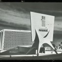 St. John’s Abbey and University Complex, Church and Campanile (model); Collegeville, MN; ca. 1953-1961 St. John’s Abbey and University Complex / Architect: Marcel Breuer and Associates: Marcel Breuer (Architect); Hamilton P. Smith (Associate) for the Church and Campanile