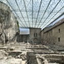 Coverage Of Archaelogical Ruins Of The Abbey Of St. Maurice /Savioz Fabrizzi Architectes Coverage Of Archaelogical Ruins Of The Abbey Of St. Maurice /Savioz Fabrizzi Architectes © Thomas Jantscher