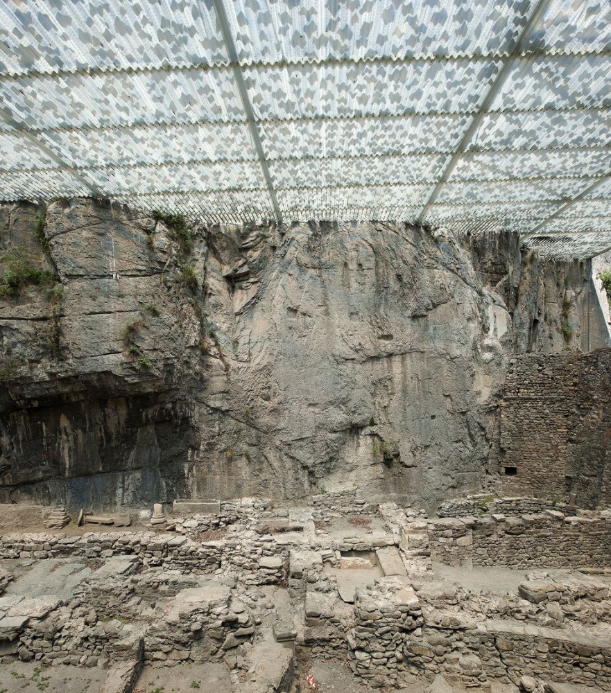 Coverage of Archaelogical Ruins of the Abbey Of St. Maurice / Savioz Fabrizzi Architectes