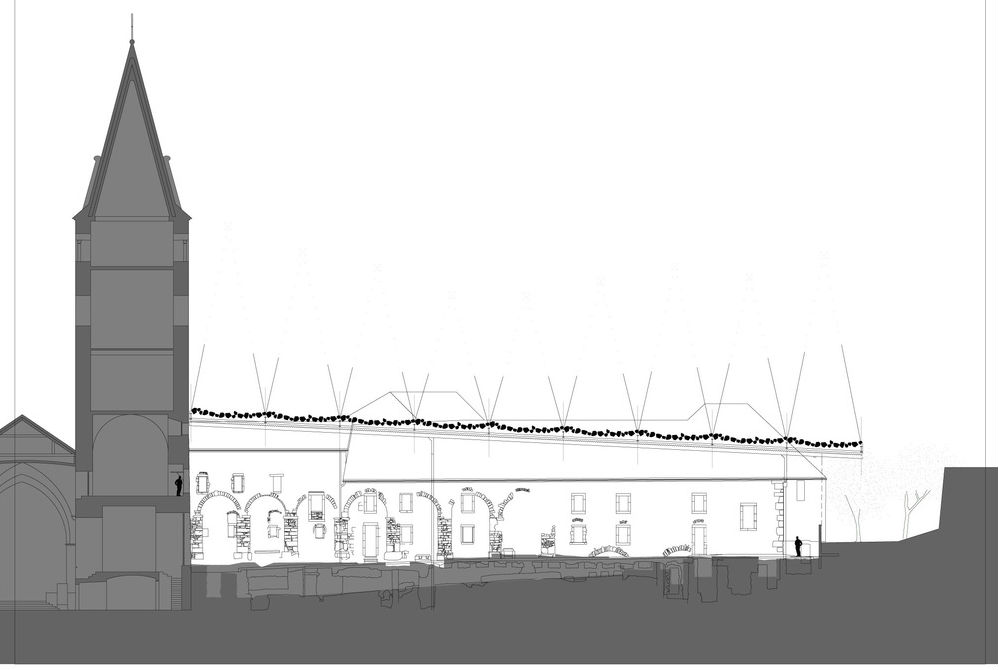 Coverage of Archaelogical Ruins of the Abbey Of St. Maurice / Savioz Fabrizzi Architectes