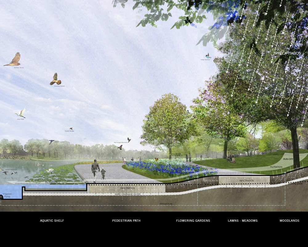 National Mall Winning Design Proposal for Constitution Gardens / Rogers Marvel Architects  + PWP Landscape Architecture