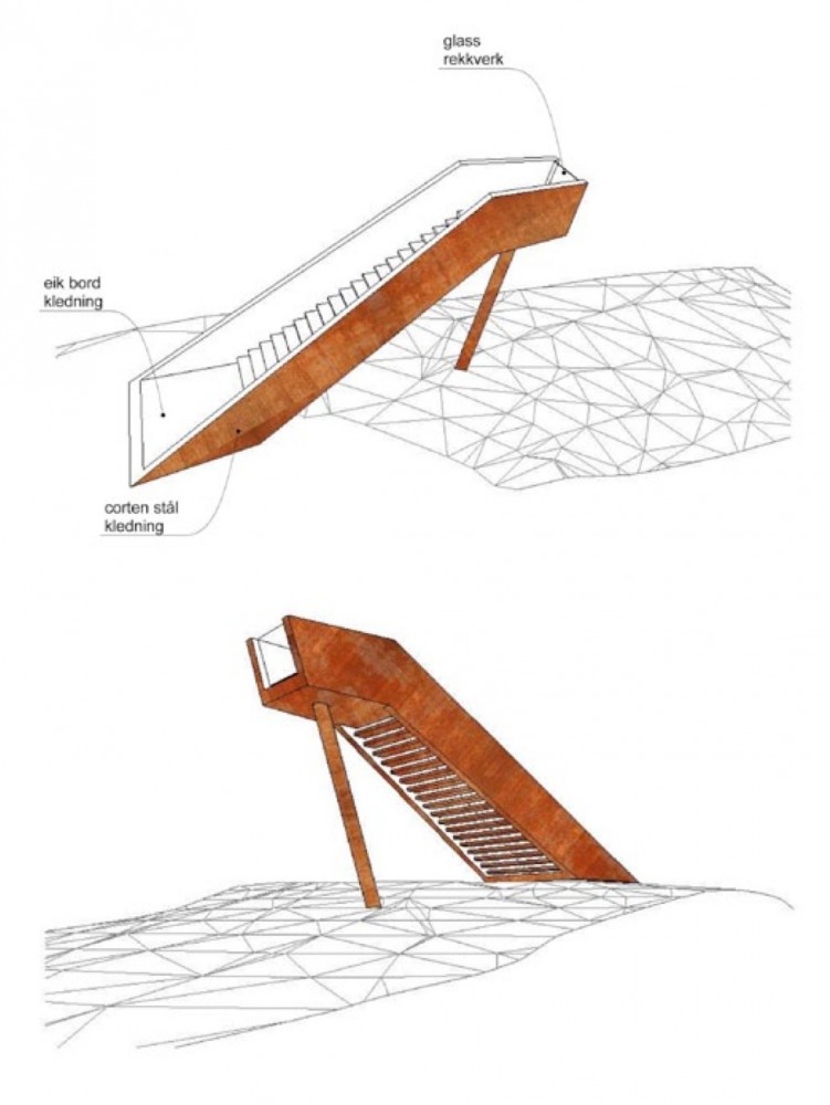 Forest Stair in Stokke / Saunders Architecture