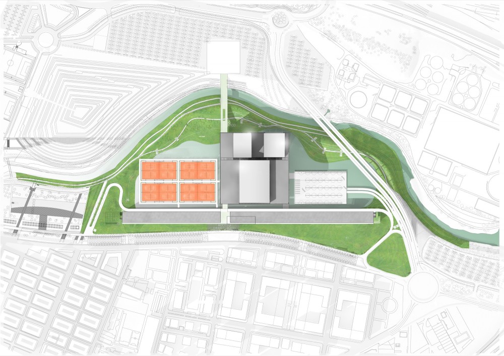 Olympic Tennis Centre / Dominique Perrault Architecture