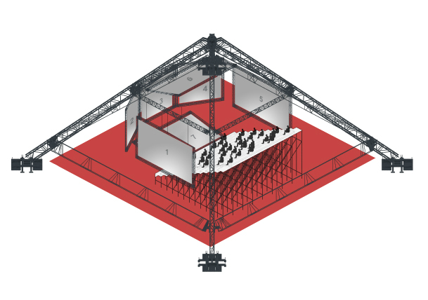 Kanye West’s seven-screen pavilion / OMA