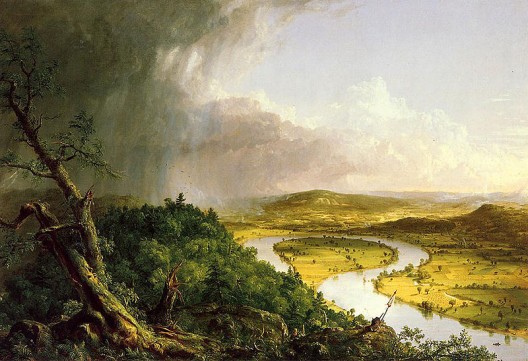 Thomas Cole (1801-1848), The Oxbow, 1836, oil on canvas, via Wikipedia.