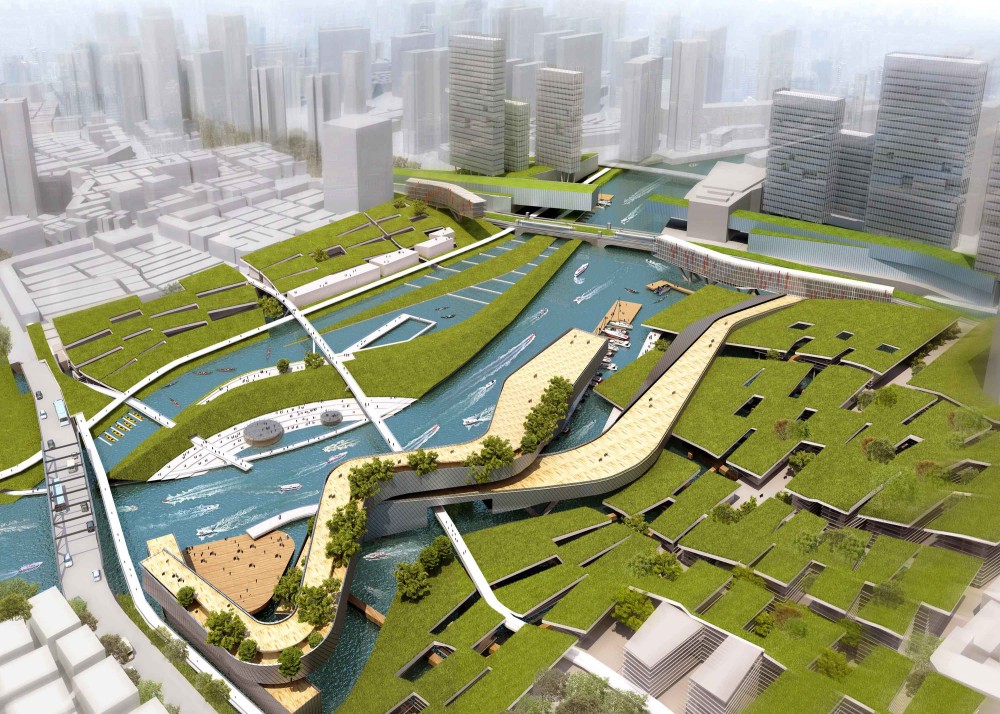 ‘Water Memory’ – Rethinking Shanghai Competition Proposal / Ayrat Khusnutdinov, Zhang Liheng, Alexey Bychkov
