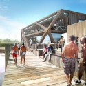 HWKN commissioned to rebuild Fire Island Pines Pavilion (2) HWKN commissioned to rebuild Fire Island Pines Pavilion (2) Boardwalk - Courtesy of HWKN