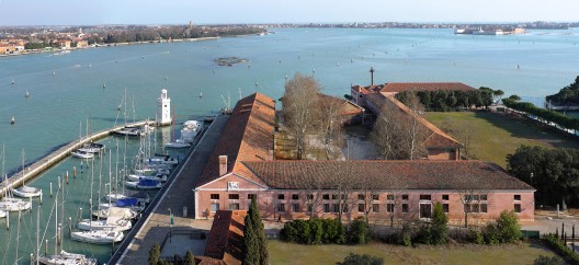 Aerial View of Rooms for Glass in Venice, Italy via Selldorf Architects