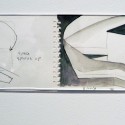 first sketch Holl's Initial Watercolor. Institute for Contemporary Art / Steven Holl Architects. Photo by ArchDaily