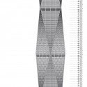 Diagonal Tower / SOM (12) South Elevation - © SOM
