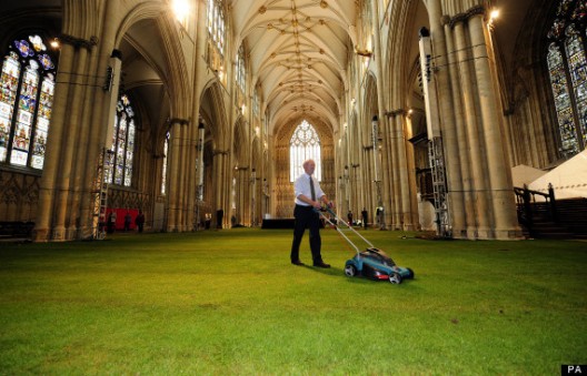 Grass laid in York Minster