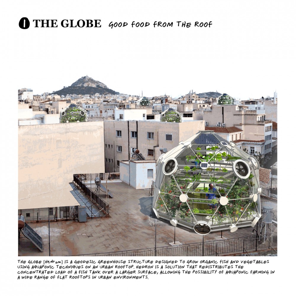 Globe/Hedron Rooftop Farm / Conceptual Devices