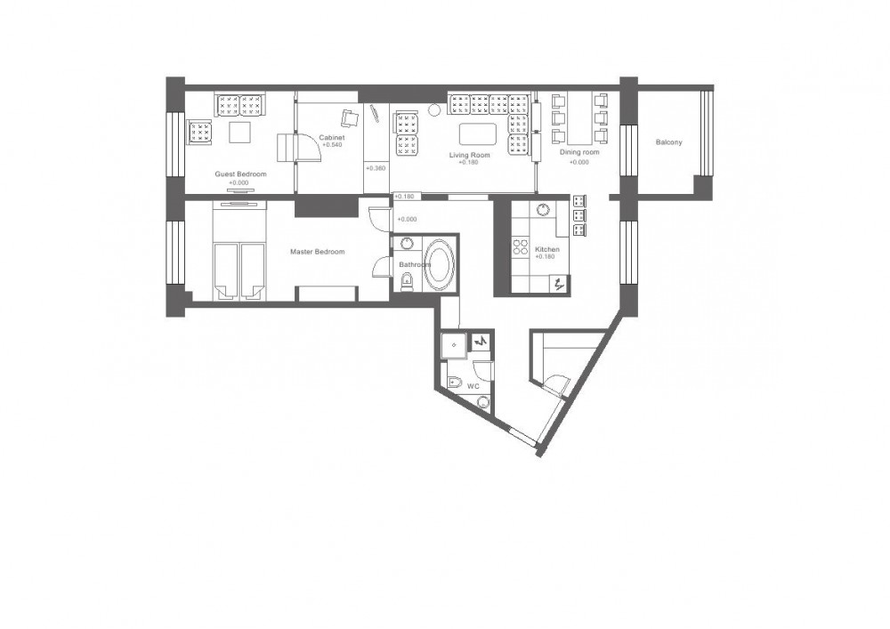 Smolenka “Oak Tube’’ Apartment / Peter Kostelov
