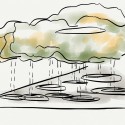 AMP concept sketches-3 Concept Sketches. A loss of trees within the grove creates a distinct visual impact as light enters through the void. © Studio a+i