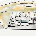 AMP concept sketches-5 Concept Sketches. The planted canopy defines a sheltered space that invites the community to mourn,celebrate and learn together. © Studio a+i