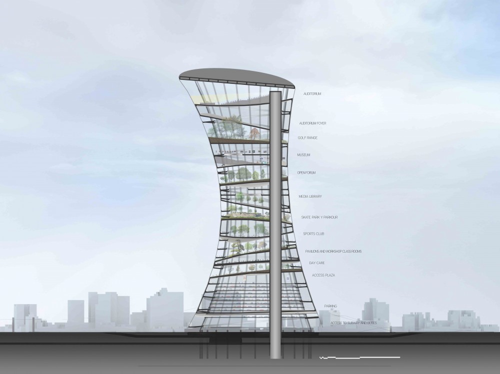 Barrio Capital: A Public Skyscraper / Molcajete. Urban Think Tank