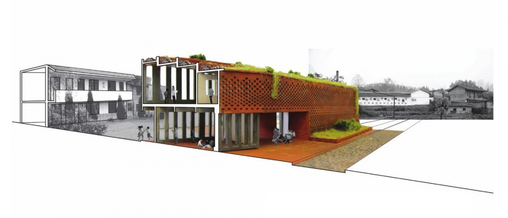 Tongjiang Recycled Brick School / Rufwork