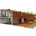 Tongjiang Recycled Brick School / Joshua Bolchover - John Lin Tongjiang Recycled Brick School / Joshua Bolchover - John Lin Perspective section