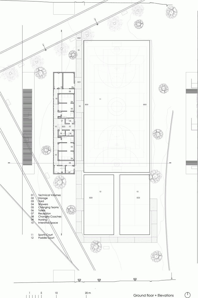 Rooms and Sports Facilities in a Park / GANA Arquitectura