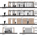 Outdoor Food Court In Centenario Town / Jaf Architecture + Design Outdoor Food Court In Centenario Town / Jaf Architecture + Design Elevation & Section 01