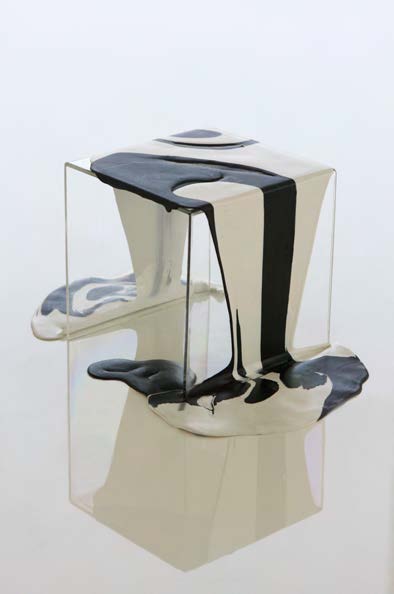 Poured resin side table by kelly behun | STUDIO after Lynda Benglis. Photo Credit: Alex P. White