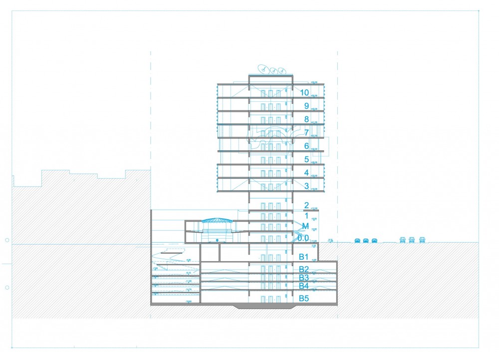 Tehran Stock Exchange Competition Entry / Hans Hollein & Partner