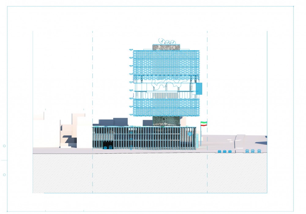Tehran Stock Exchange Competition Entry / Hans Hollein & Partner
