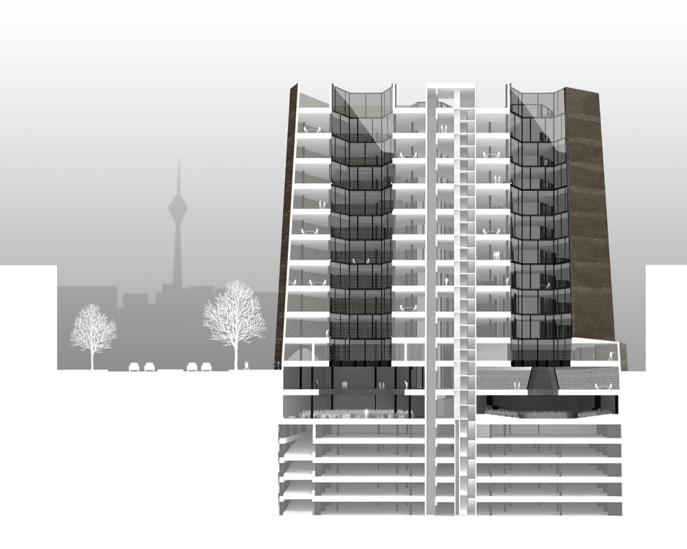 Tehran Stock Exchange Competition, 1st Prize: Alejandro Aravena Architects & VAV Studio
