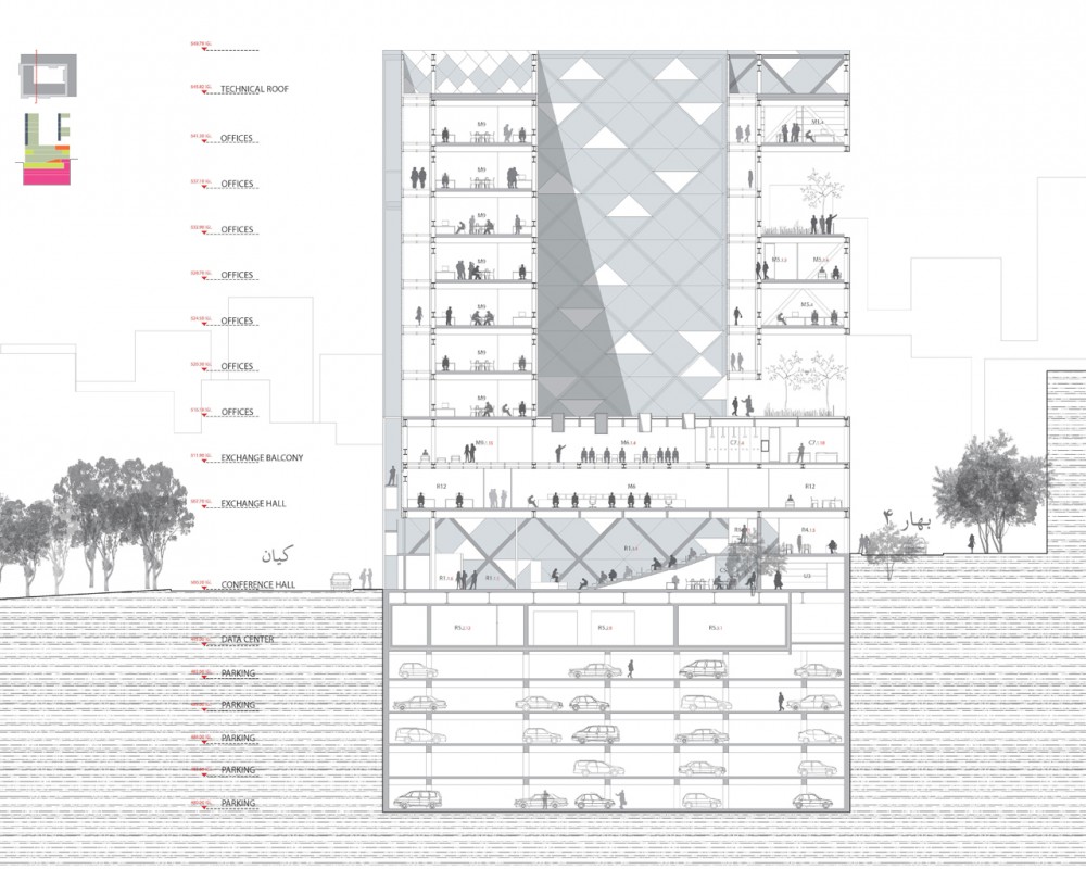 Tehran Stock Exchange Competition, 3rd / Nasrine Seraji + ASAA + Mehdi Bakhshizadeh + Tadbir Omran lranian