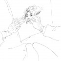Venice Biennale 2012: “Álvaro Siza. Viagem sem Programa” (1) Self Portrait with beginnings of a portrait; Collection LS+AS/ Ball-point pen on paper / 21x29,7 cm