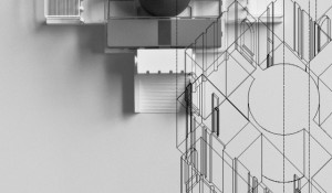 Villa Rotonda Model overlaid with axonometric / Peter Eisenman and Matt Roman