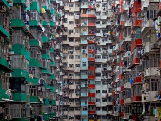 Hong Kong balconies as extensions of life. Photo by Michael Wolf (www.photomichaelwolf.com).