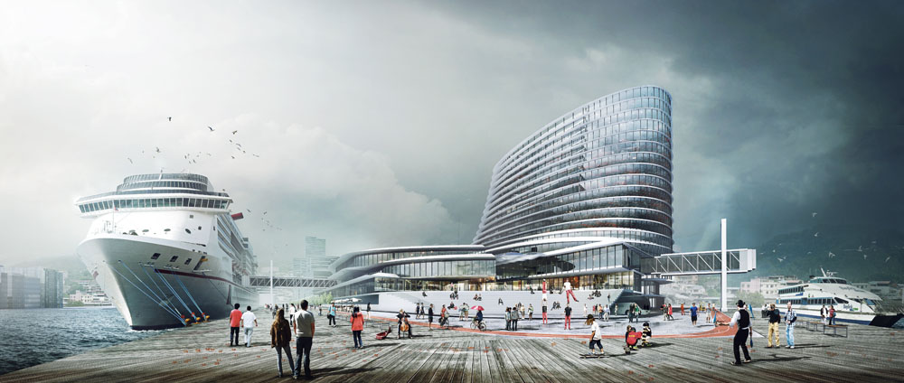 Joint Office Building and Passenger & Cargo Terminal Proposal / de Architekten Cie.