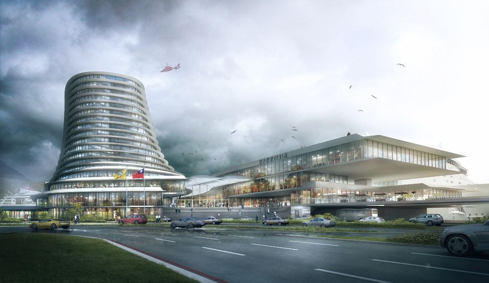 Joint Office Building and Passenger & Cargo Terminal Proposal / de Architekten Cie.