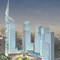 Ground Zero Master Plan / Studio Daniel Libeskind (9) Ground Zero Master Plan / Studio Daniel Libeskind (9) The massing of the competition proposal shows the spiral of towers in the current design © Archimation