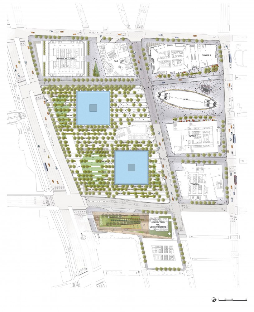National September 11 Memorial / Handel Architects with Peter Walker