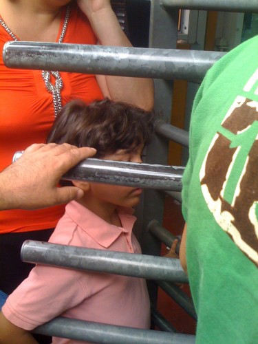 2. Kid going through