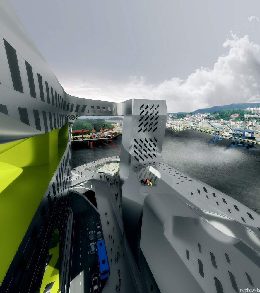 Keelung Harbor Service Building / Neil M. Denari Architects
