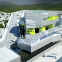 Keelung Harbor Service Building / Neil M. Denari Architects (3) Keelung Harbor Service Building / Neil M. Denari Architects (3) Aerial view from the South - Courtesy of Neil M. Denari Architects