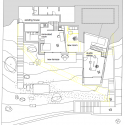 Atelier Gados / Rahbaran Hürzeler Architekten (28) Atelier Gados / Rahbaran Hürzeler Architekten (28) Plan of new studio level. Yellow lines represent the existing house before the intervention.