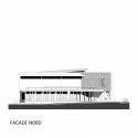 Jessie-Owens Gymnasium / Épicuria Architectes Jessie-Owens Gymnasium / Épicuria Architectes North Elevation 01