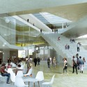 OMA wins competition for new engineering school in France (8) OMA wins competition for new engineering school in France (8) The central block and the social areas - Image courtesy of OMA