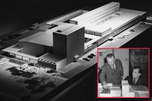 Working on the unbuilt Smithsonian Gallery of Art © Design Research, Smithsonian Institution Archives