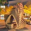 'Harvest Wave' Exhibition for the Sukkahville Design Competition (1) 'Harvest Wave' Exhibition for the Sukkahville Design Competition (1) Courtesy of Andrew McGregor, Robert Miller, Raymond Bourraine, Teresa Cacho