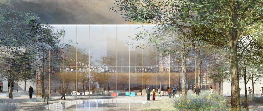 Daegu Gosan Public Library Competition Entry / Land+Civilization Compositions and Impressively Simple