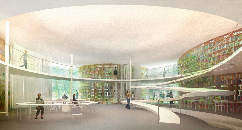 Daegu Gosan Public Library Competition Entry / Land+Civilization Compositions and Impressively Simple