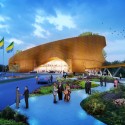 WORKac to design new Assembly Hall in Central Africa (2) Entrance © WORKac